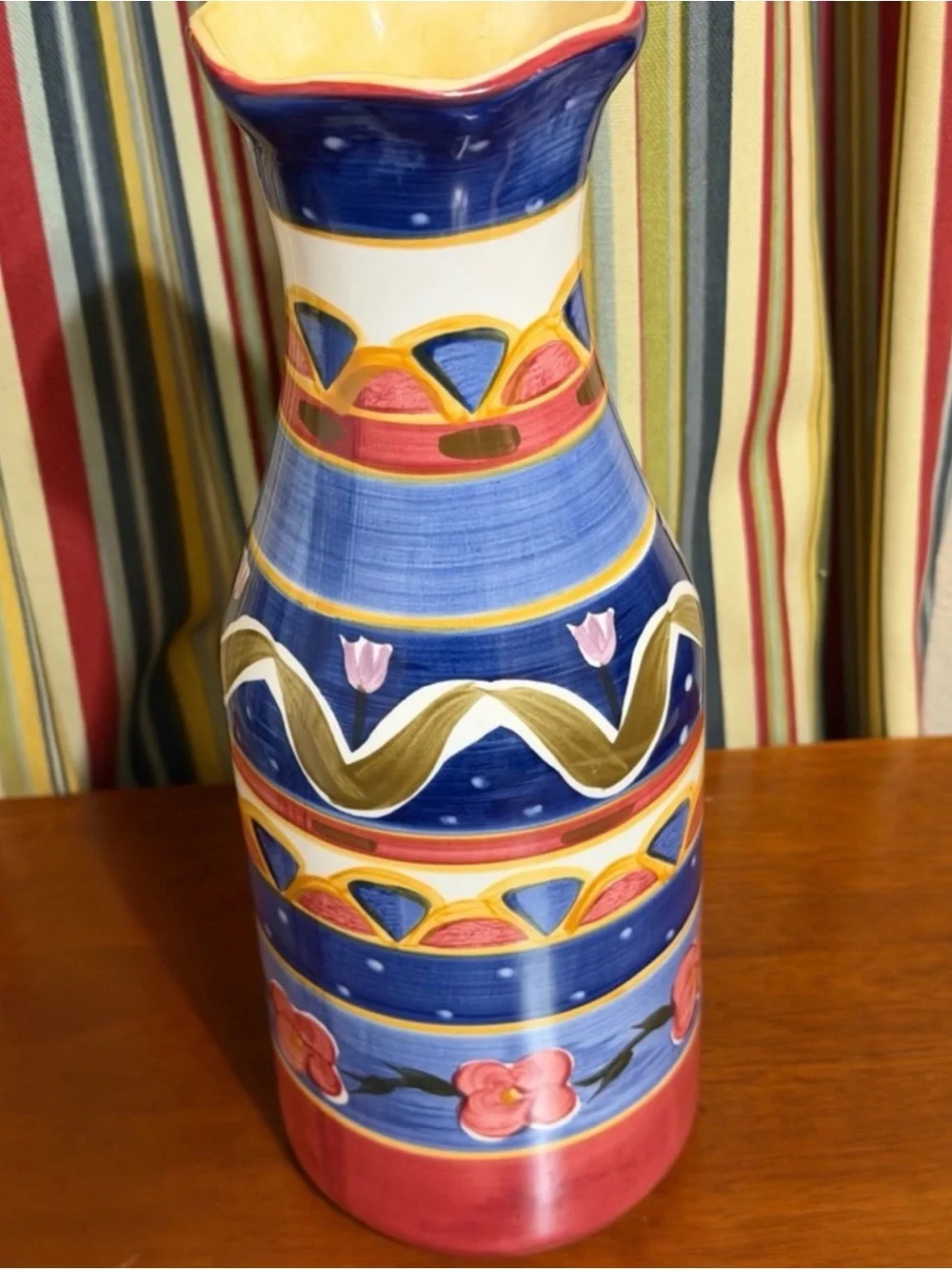 Tabletops Unlimited Boulevard Ceramic Art Vase / Carafe Decanter